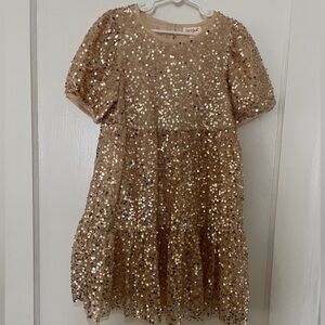 Cat & Jack Gold Sequin Dress